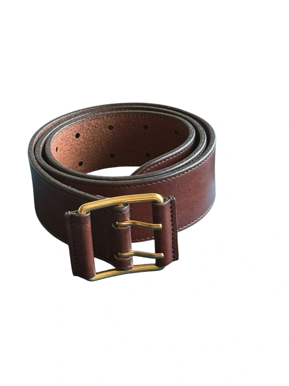 Saint Laurent Dark Brown Wide Leather Belt Size 85cm (Medium) NWOT